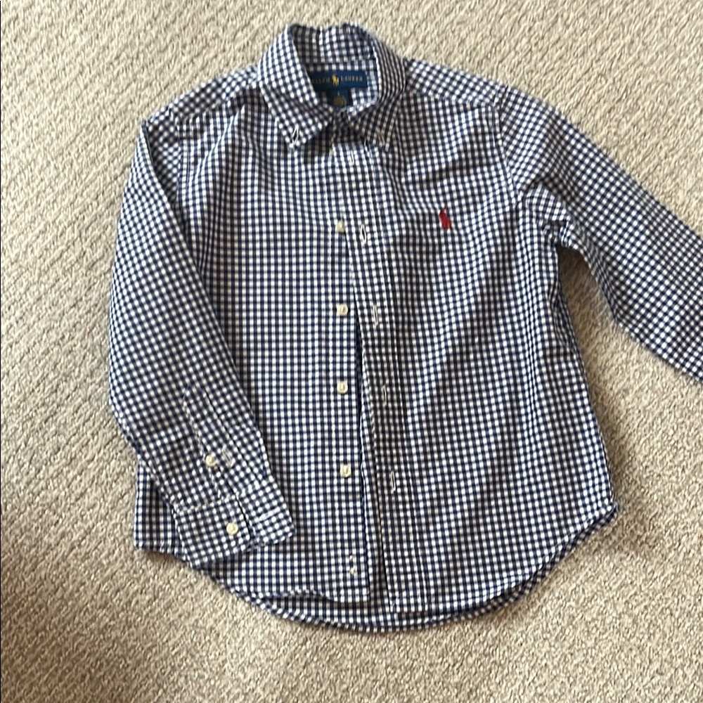 Ralph Lauren Black and White Checkered Shirt